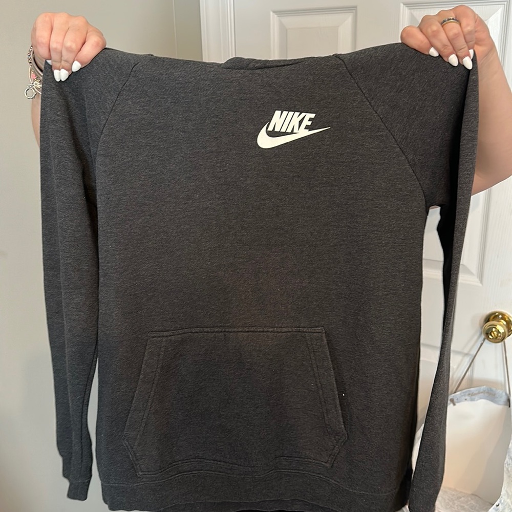 nike grey hoodie size large